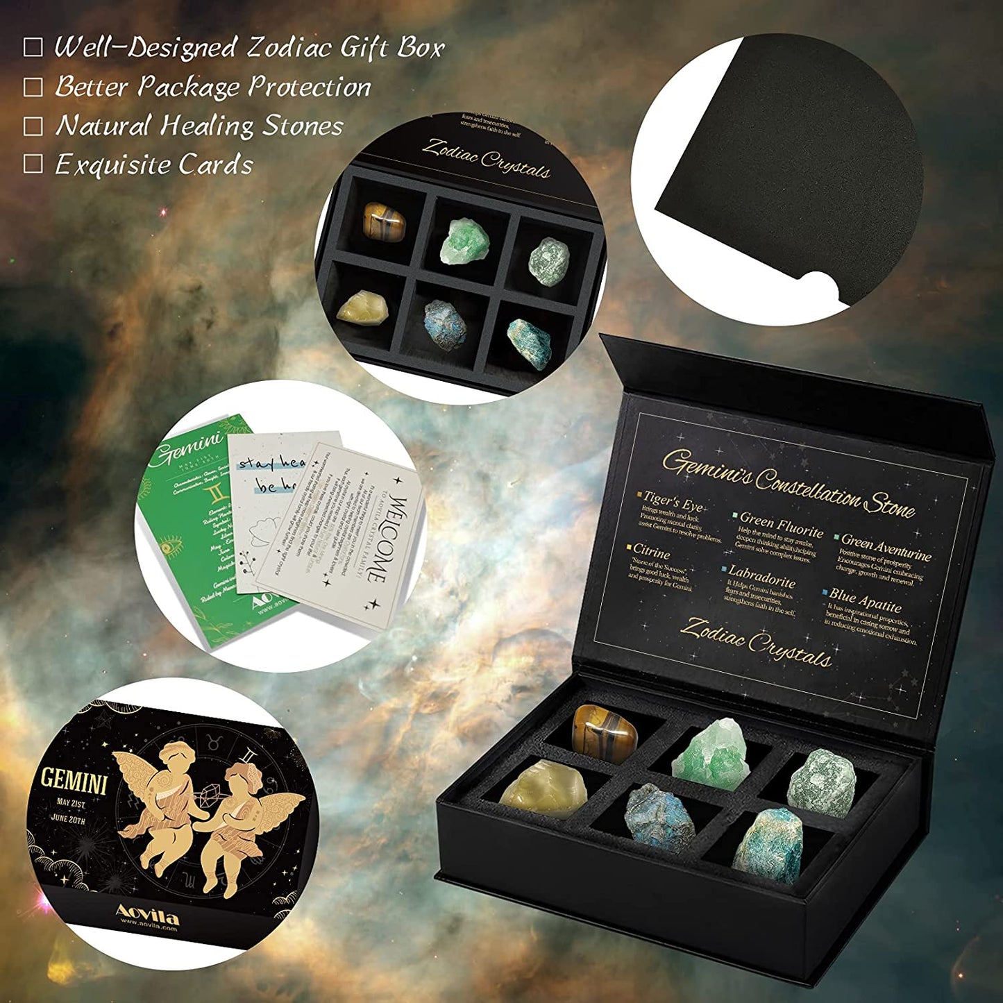 Zodiac Constellation Crystal Box