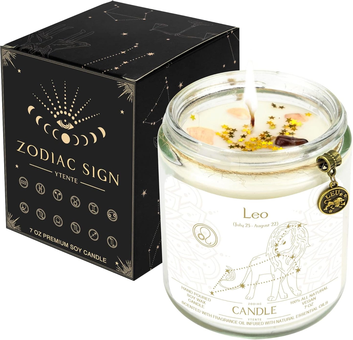 Zodiac Constellation Crystal Candle