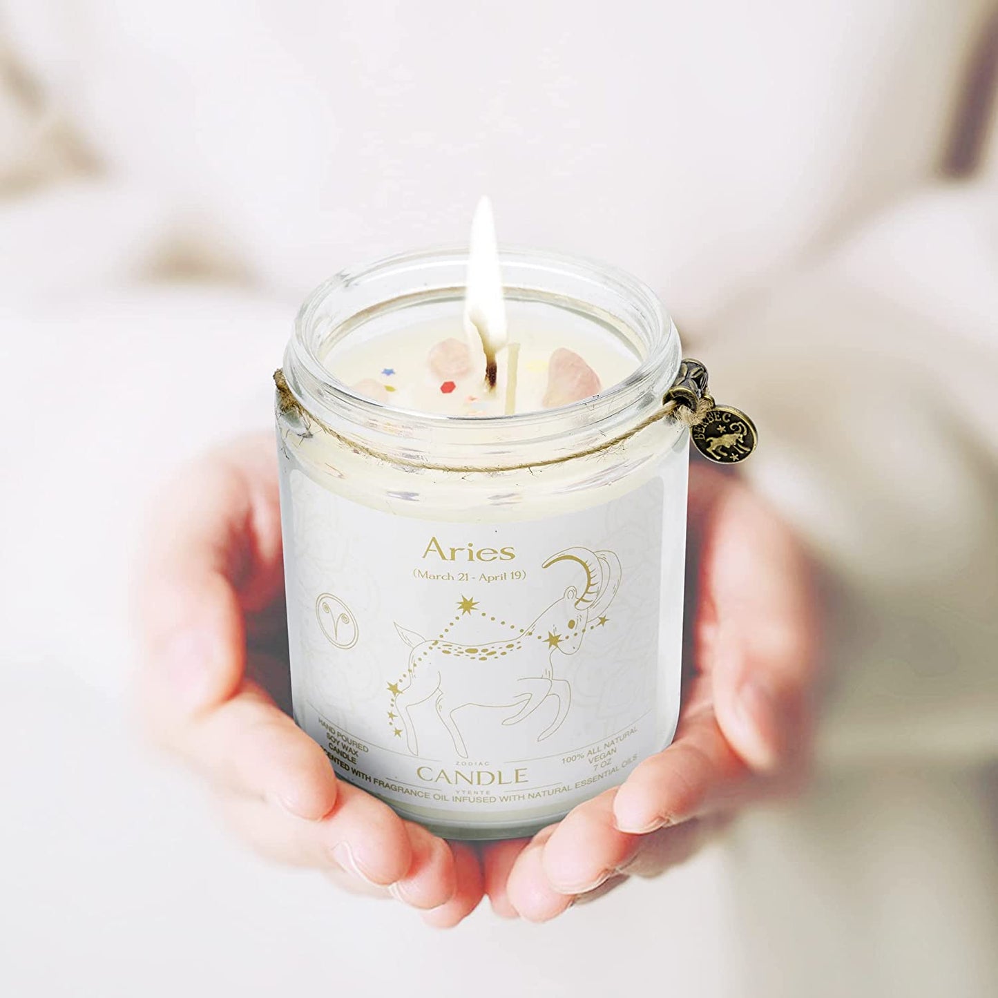 Zodiac Constellation Crystal Candle