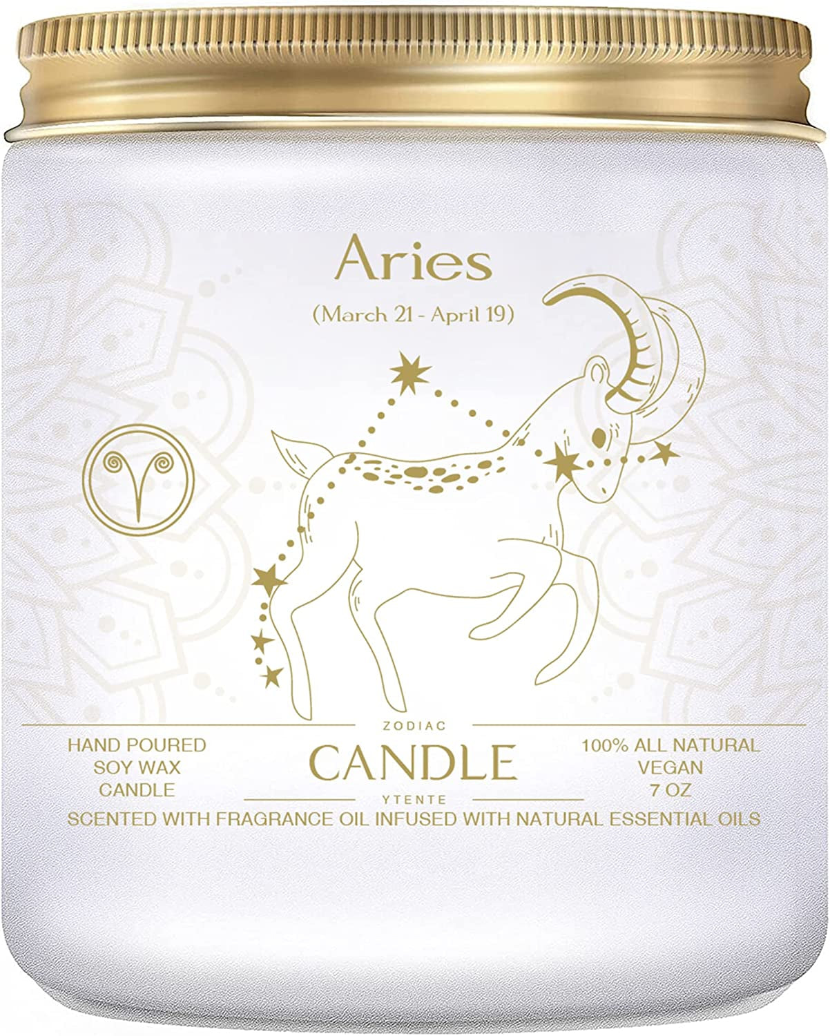 Zodiac Constellation Crystal Candle