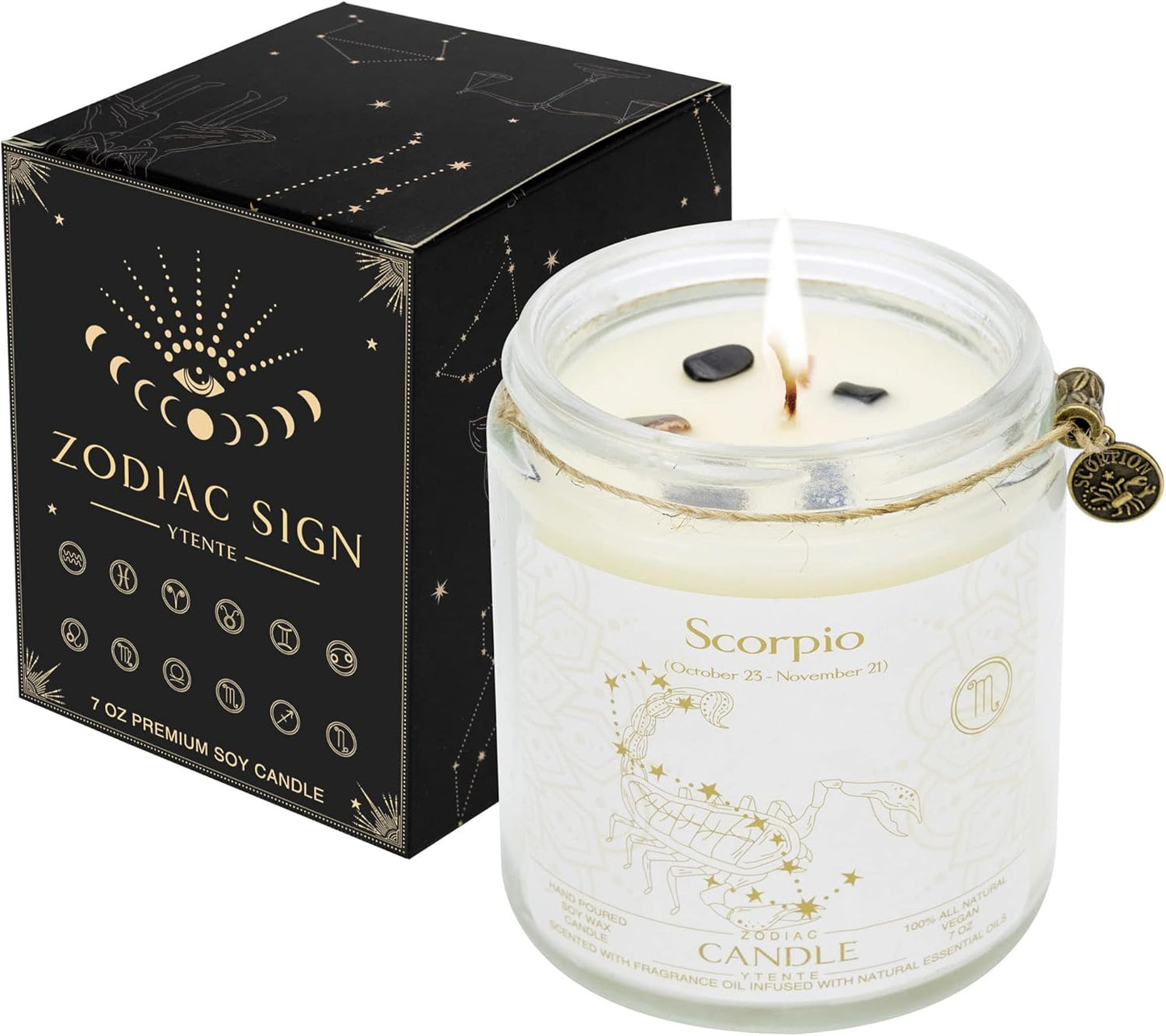 Zodiac Constellation Crystal Candle